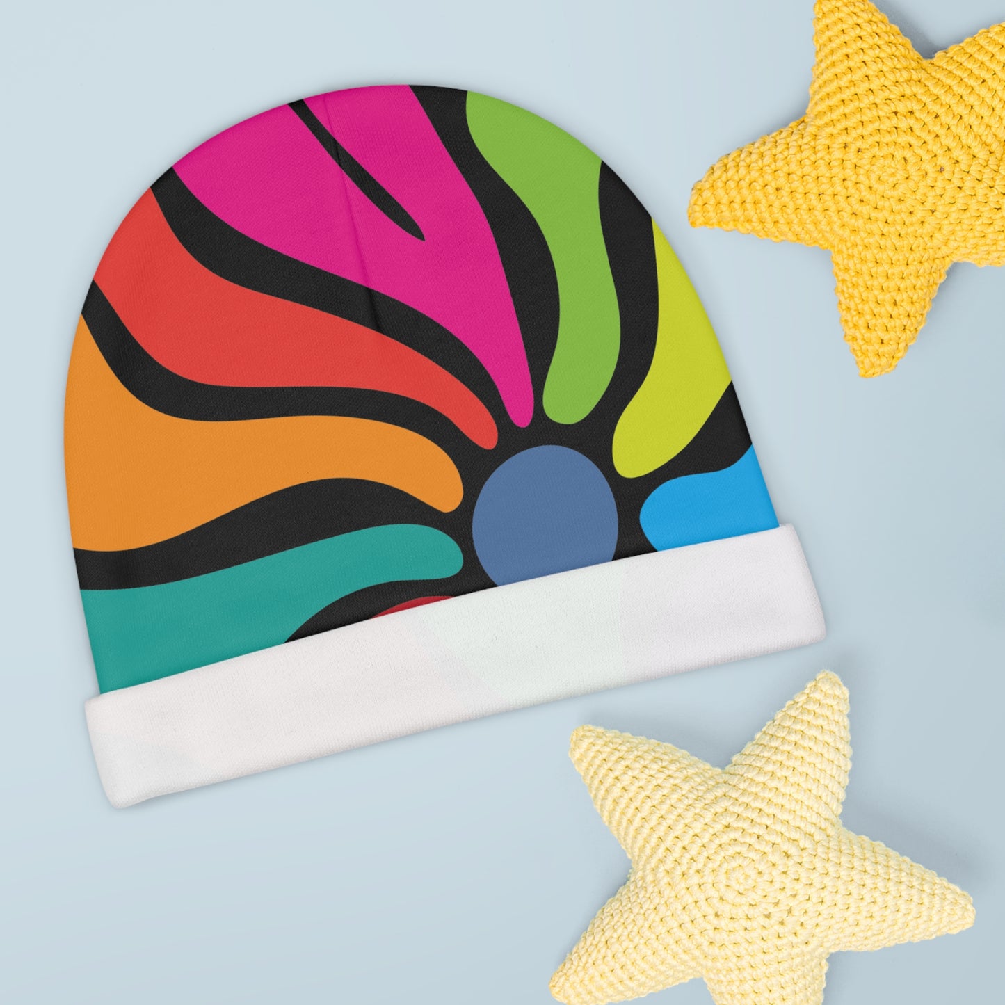 Hippie Flower Baby Beanie