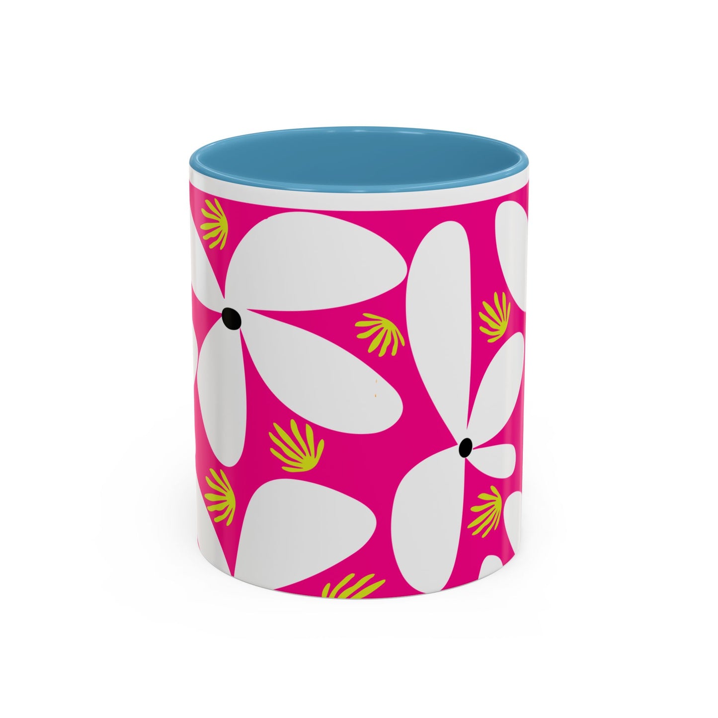 Pink Pop Daisy Accent Coffee Mug (11oz)