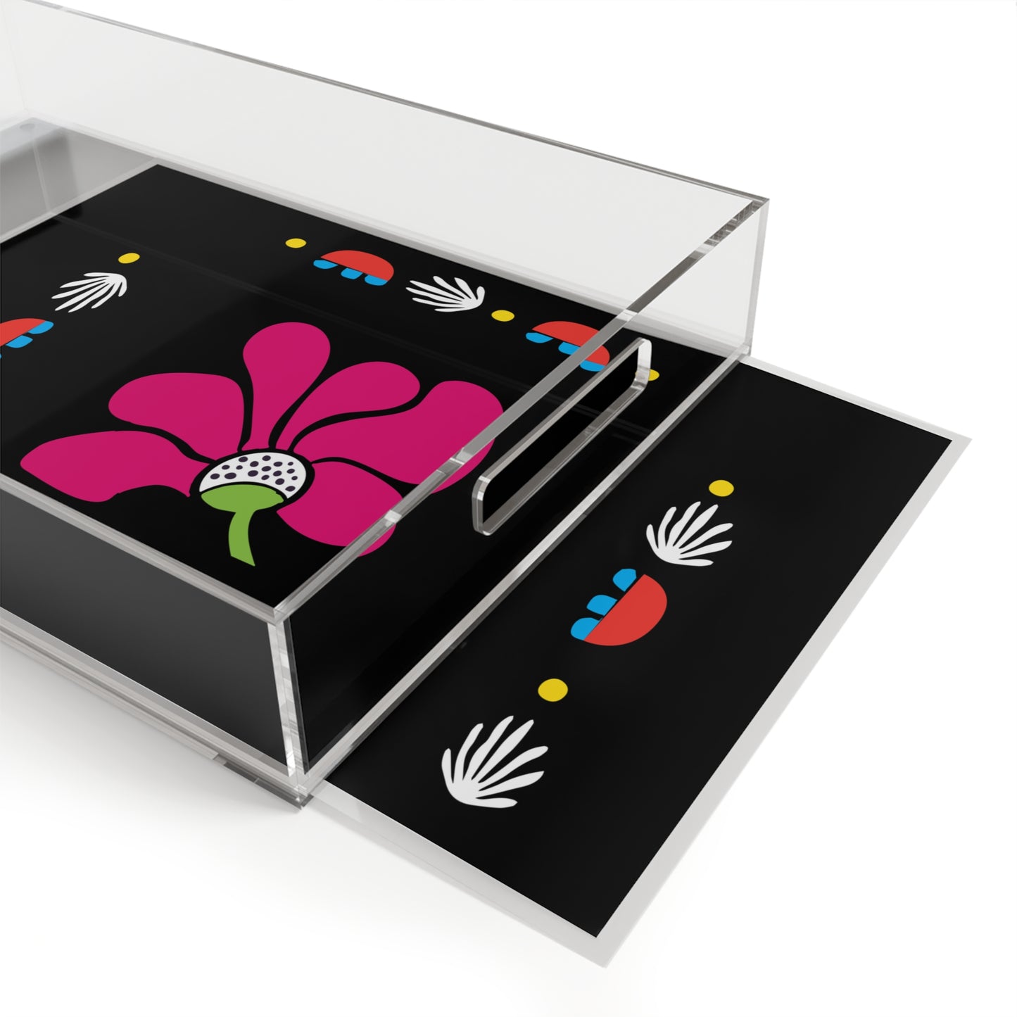 Bloom Noir Acrylic Serving Tray