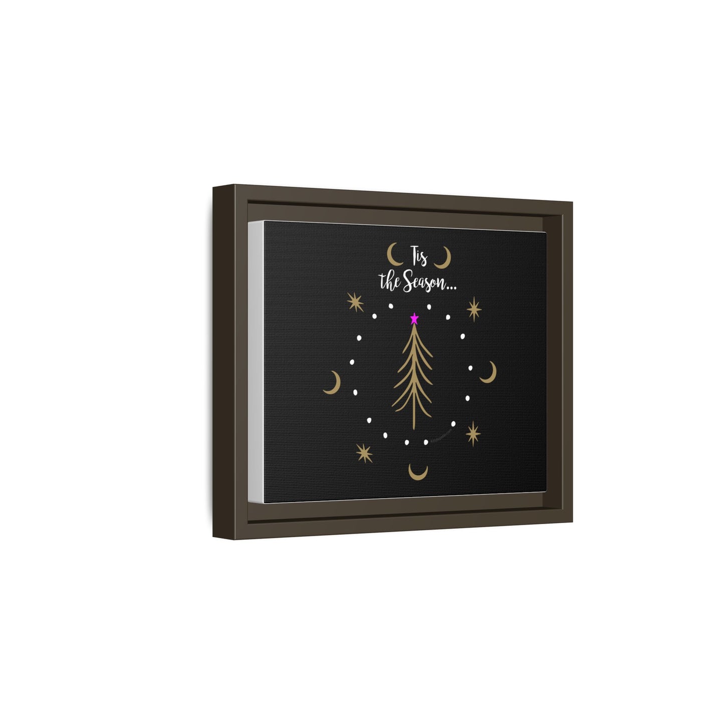 Tis the Season Gold tree Canvas