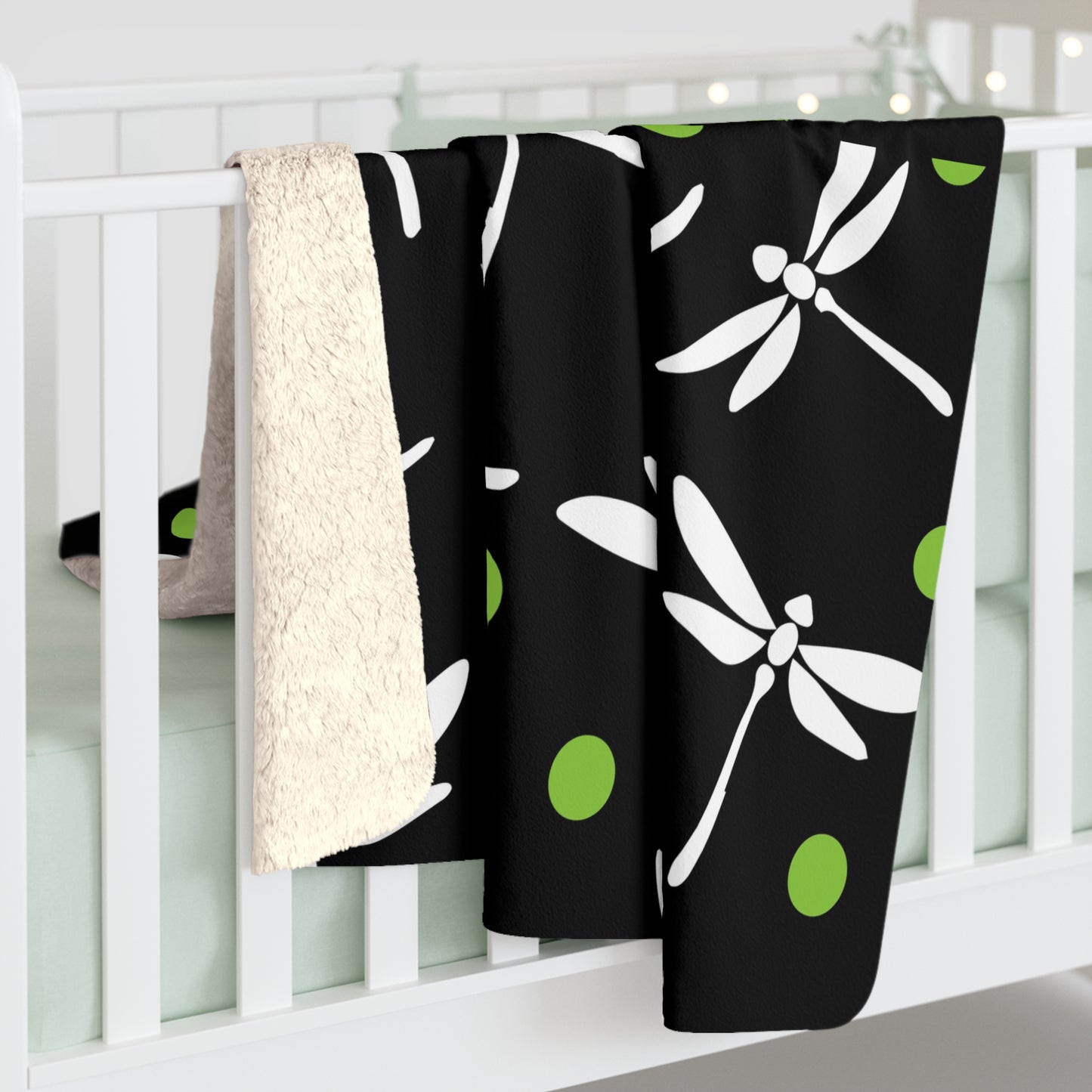 Dragon Fly Sherpa Fleece Blanket