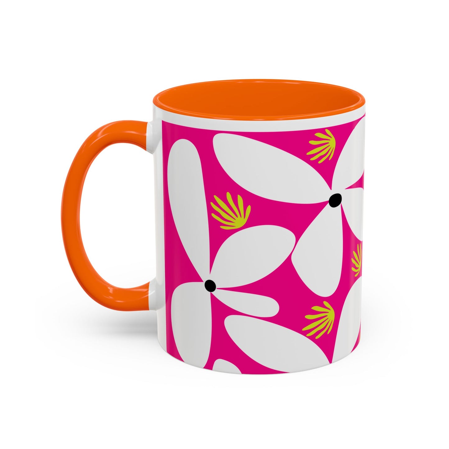Pink Pop Daisy Accent Coffee Mug (11oz)