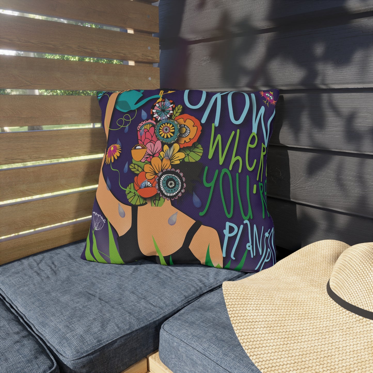 Grow Where You're Planted Outdoor Pillow