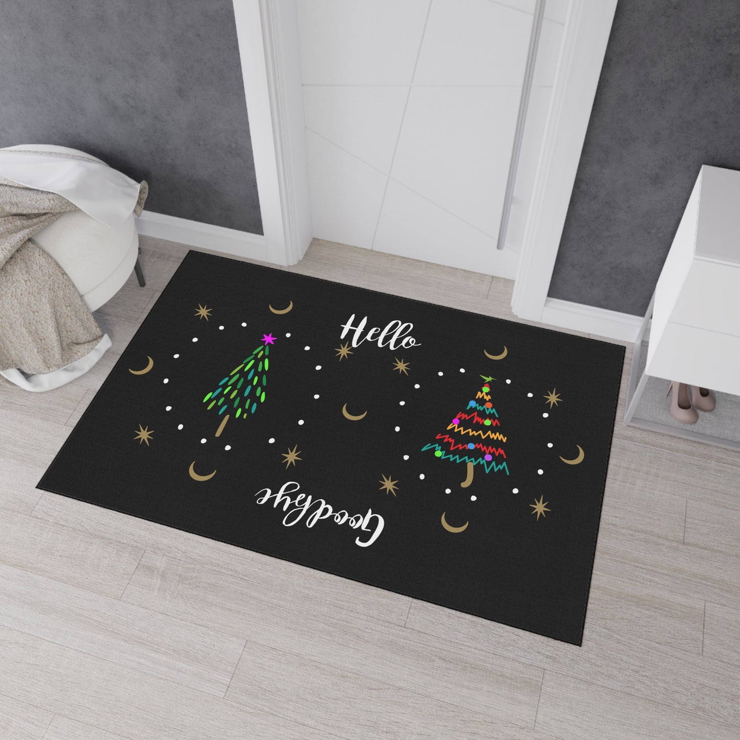 3 Trees Holiday Heavy Duty Floor Mat