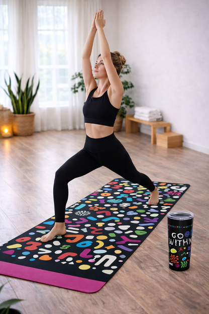 Flower party  Rubber Yoga Mat
