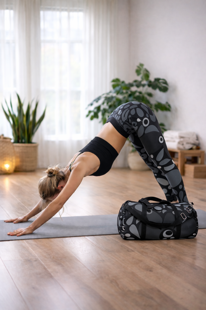 Midnight Mod Flower High Waisted Yoga Leggings