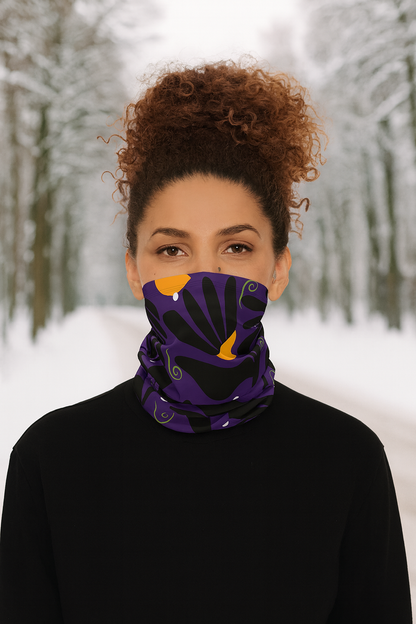Royal Modflower Winter Neck Gaiter With Drawstring