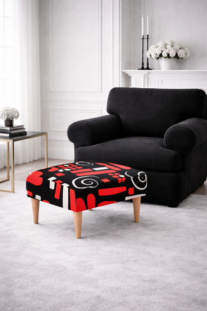 Tangerine Twist Footstool