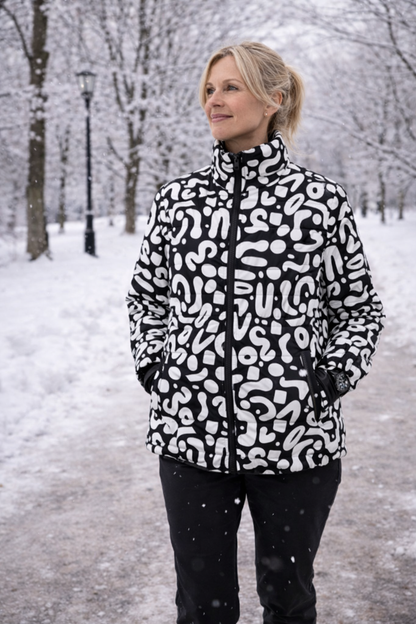 White Optic Pop Women’s Puffer Jacket