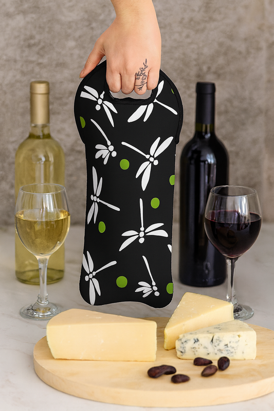 Dragon Fly Wine Tote Bag